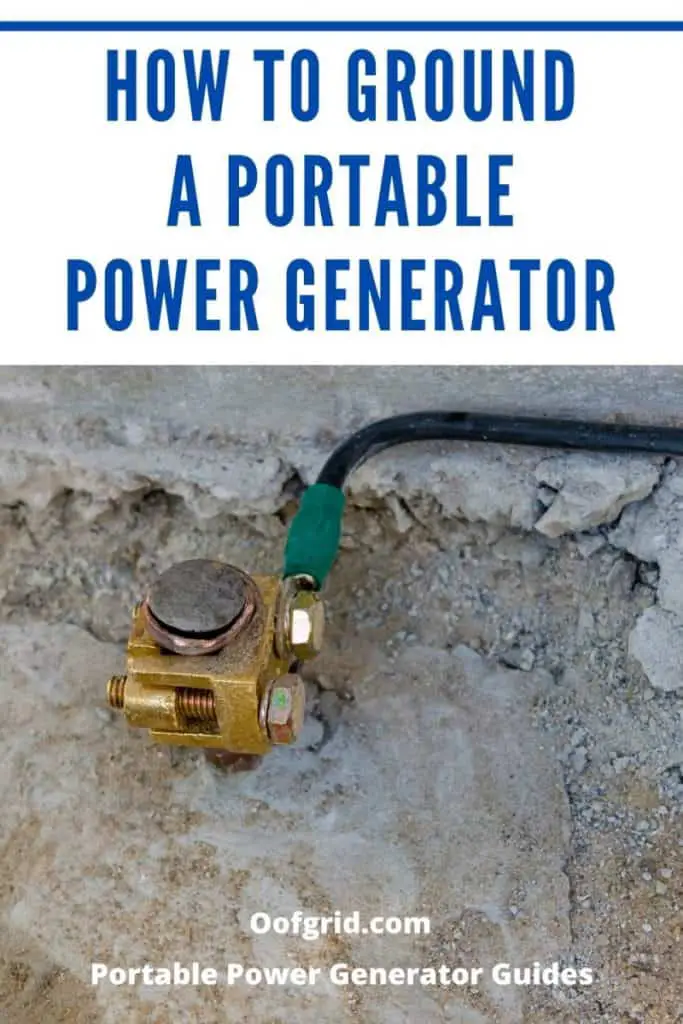 how to ground a portable power generator