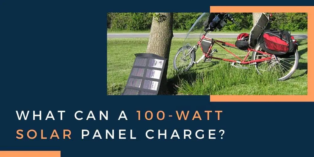 100 watt solar panel charging a phone