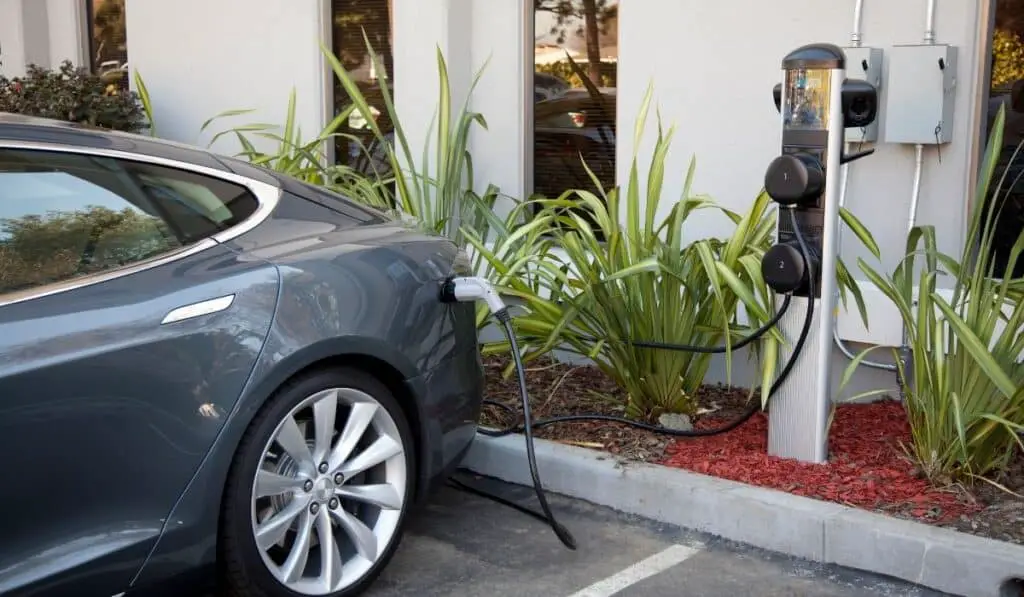 electric car being charged