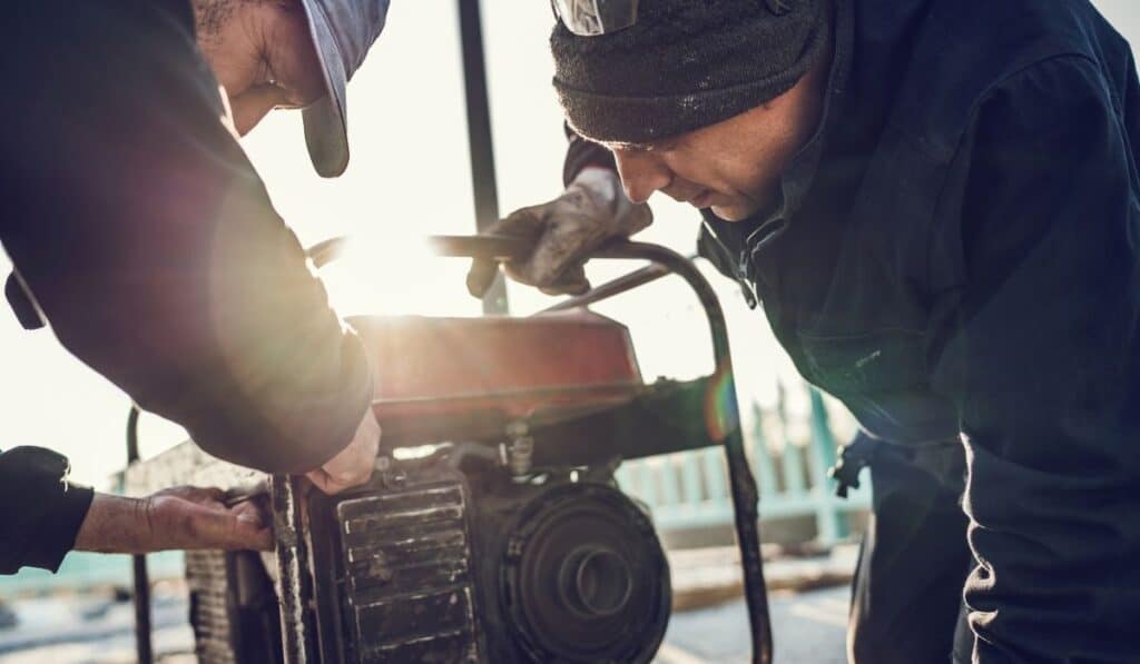 trying to fix a pull cord on a portable generator