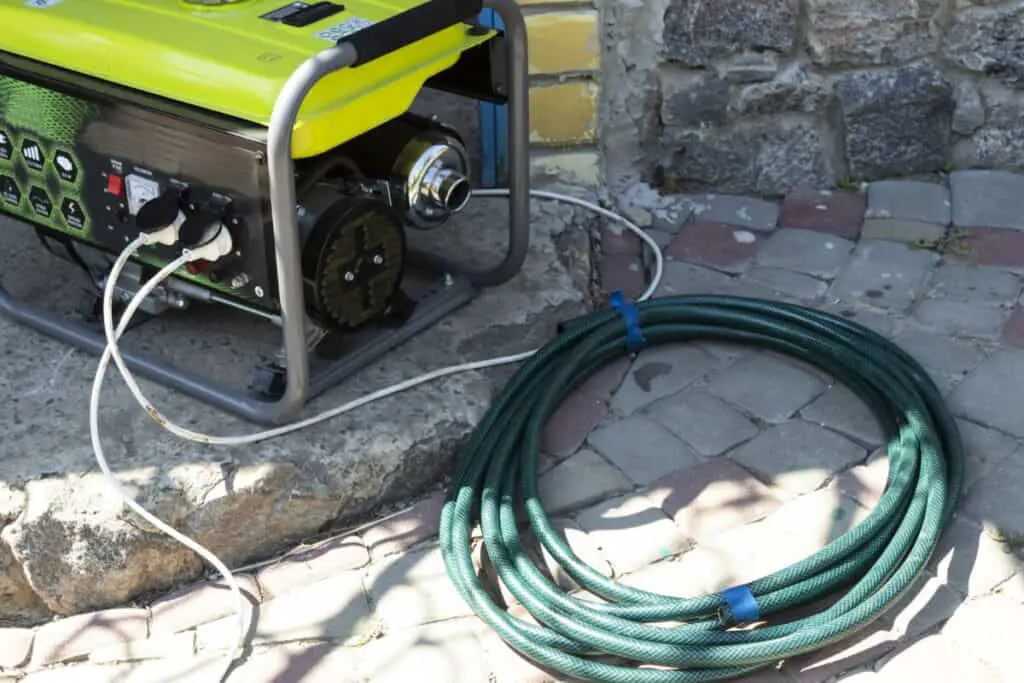 generator connected to a home